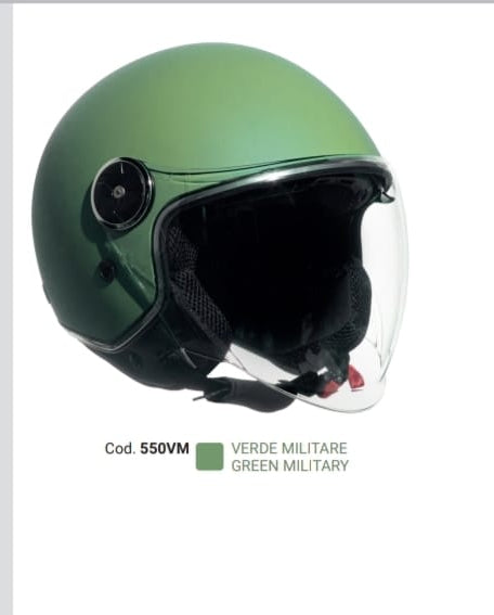 550 DOPPIA VISIERA CON BORDINO E VITI CROMATE